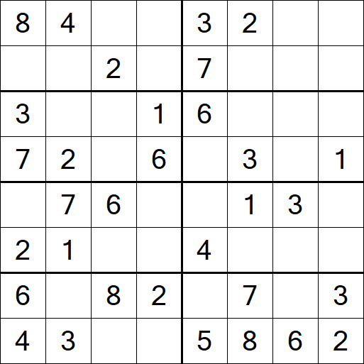 Sudoku 8x8 - Simple