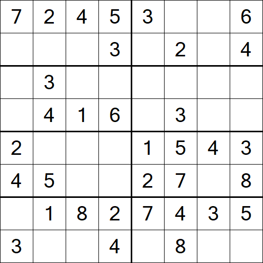 Sudoku 8x8 - Simple