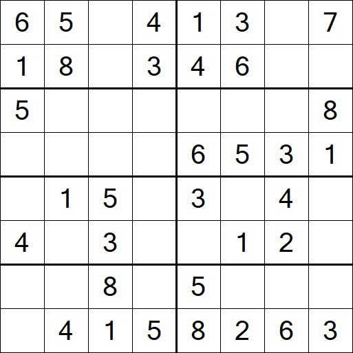 Sudoku 8x8 - Simple