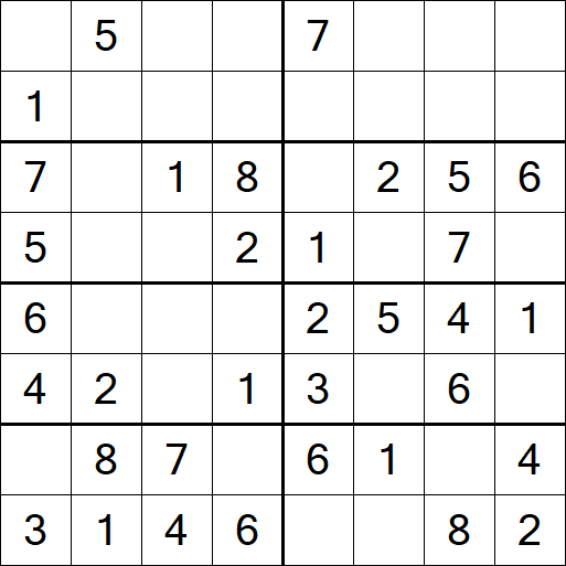 Sudoku 8x8 - Simple