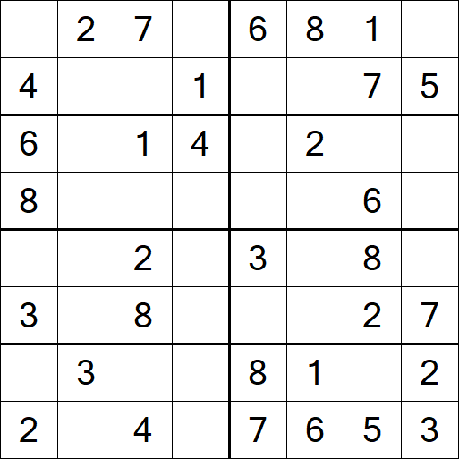 Sudoku 8x8 - Simple