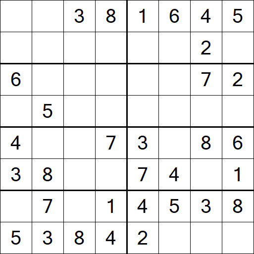 Sudoku 8x8 - Simple
