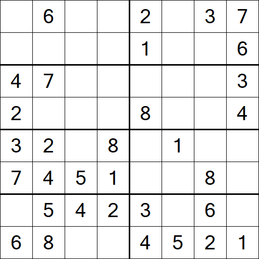 Sudoku 8x8 - Einfach