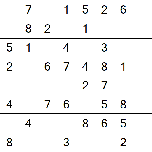 Sudoku 8x8 - Simple