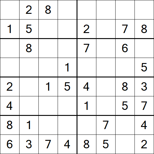 Sudoku 8x8 - Simple