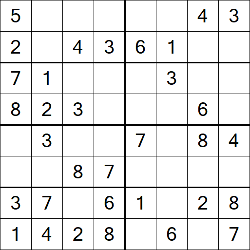 Sudoku 8x8 - Simple