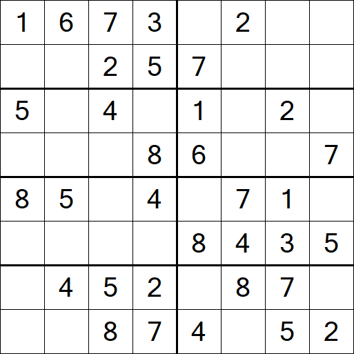 Sudoku 8x8 - Einfach