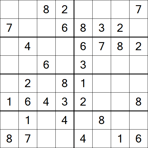 Sudoku 8x8 - Einfach