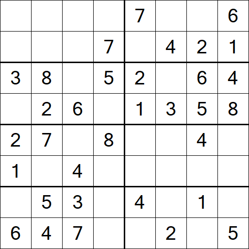 Sudoku 8x8 - Einfach