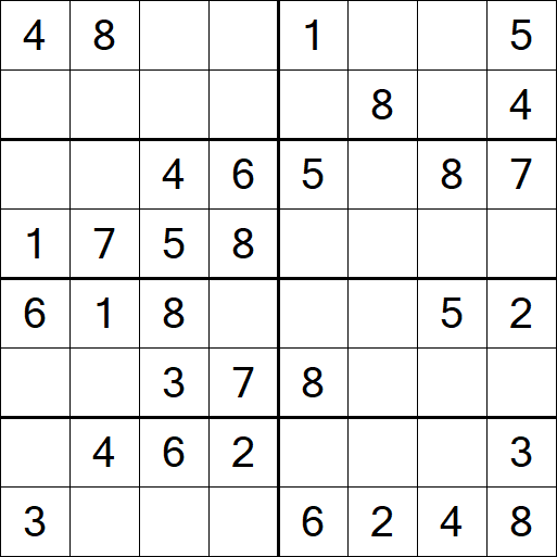 Sudoku 8x8 - Simple