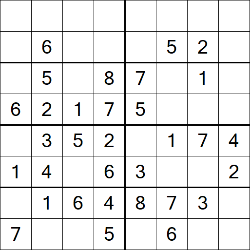 Sudoku 8x8 - Einfach