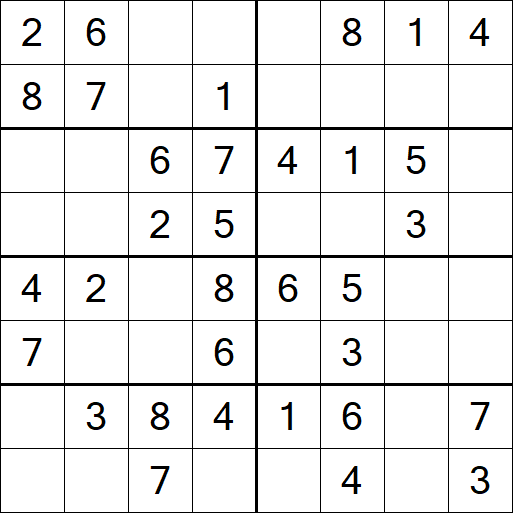 Sudoku 8x8 - Simple