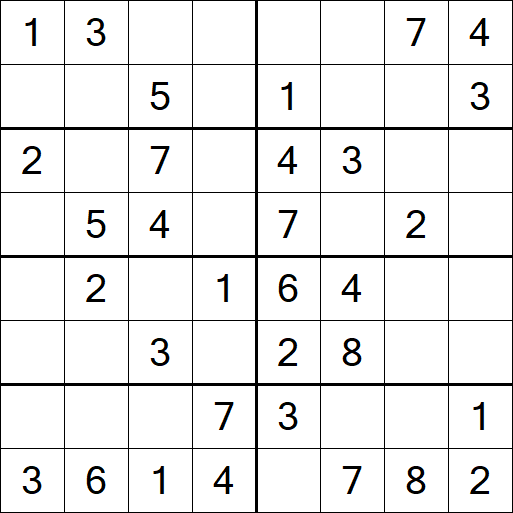 Sudoku 8x8 - Simple