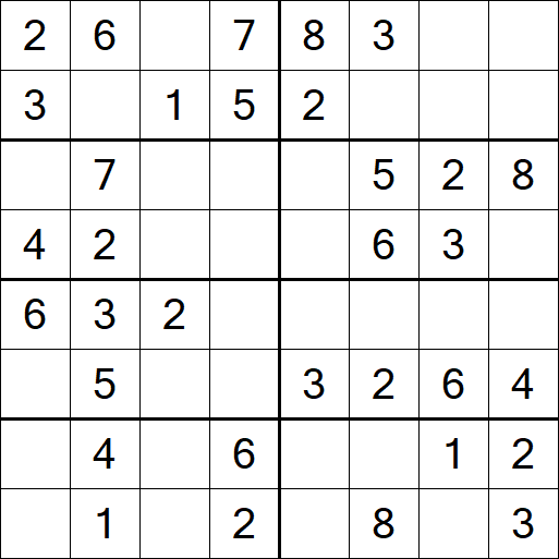 Sudoku 8x8 - Einfach