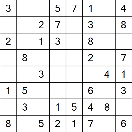 Sudoku 8x8 - Simple