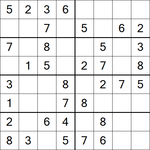Sudoku 8x8 - Simple