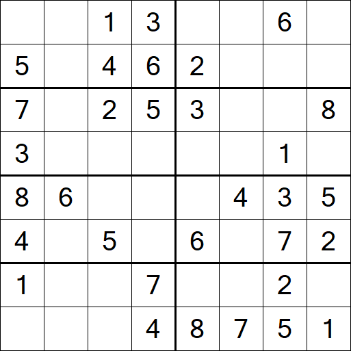 Sudoku 8x8 - Simple