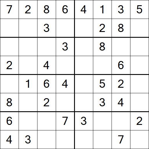 Sudoku 8x8 - Simple
