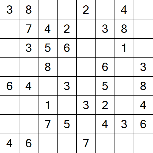 Sudoku 8x8 - Einfach