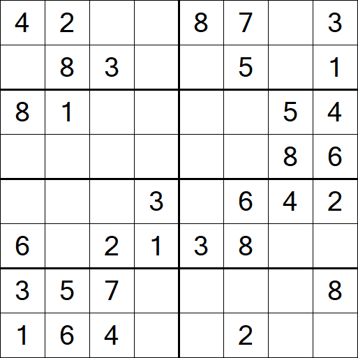 Sudoku 8x8 - Einfach