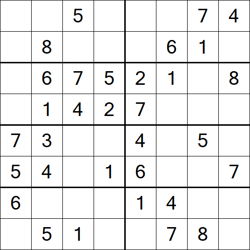Sudoku 8x8 - Einfach