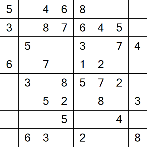 Sudoku 8x8 - Einfach