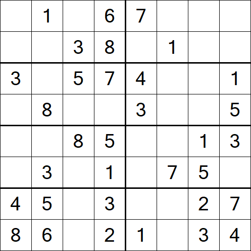 Sudoku 8x8 - Einfach