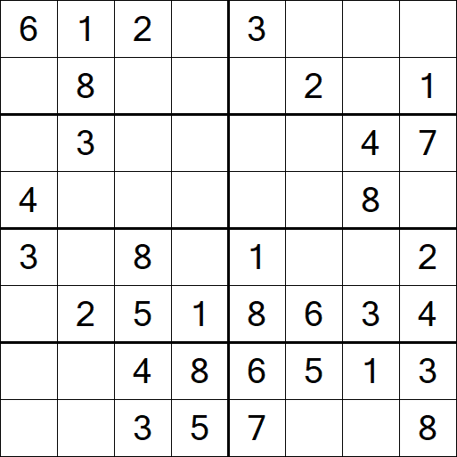 Sudoku 8x8 - Einfach