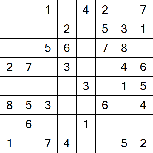 Sudoku 8x8 - Einfach