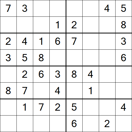 Sudoku 8x8 - Einfach