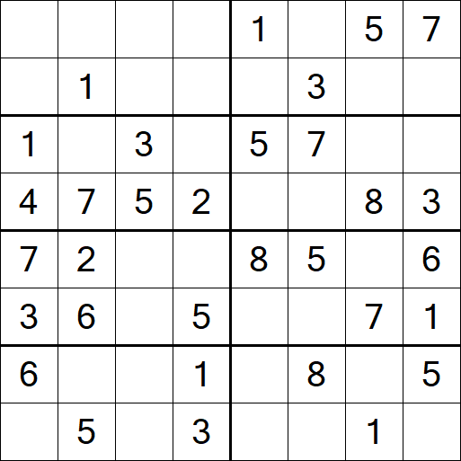 Sudoku 8x8 - Einfach