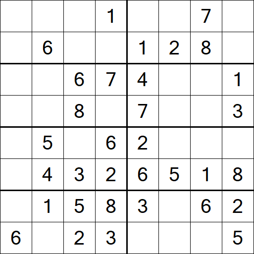Sudoku 8x8 - Einfach