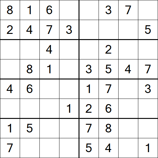 Sudoku 8x8 - Einfach