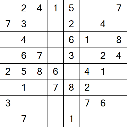 Sudoku 8x8 - Einfach