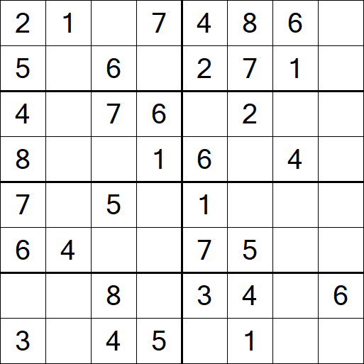 Sudoku 8x8 - Easy