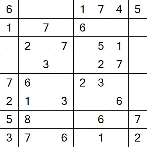 Sudoku 8x8 - Easy