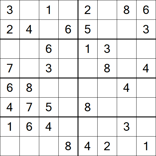 Sudoku 8x8 - Easy