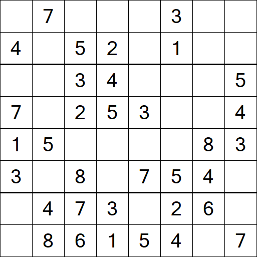 Sudoku 8x8 - Einfach