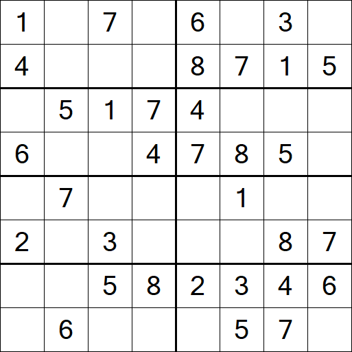 Sudoku 8x8 - Einfach