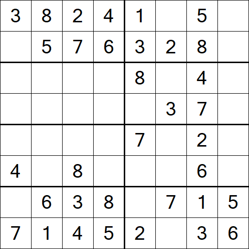 Sudoku 8x8 - Einfach