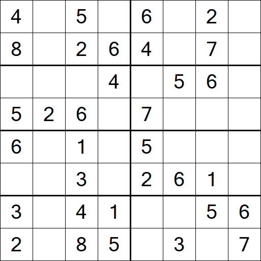 Sudoku 8x8 - Einfach