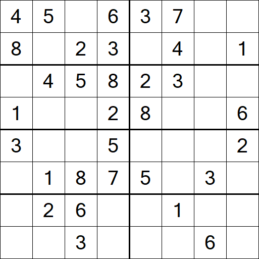 Sudoku 8x8 - Einfach