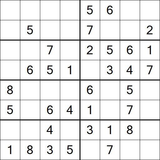 Sudoku 8x8 - Einfach