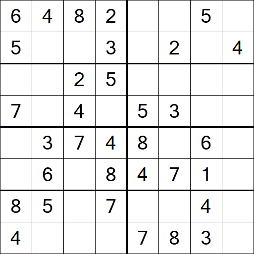 Sudoku 8x8 - Einfach