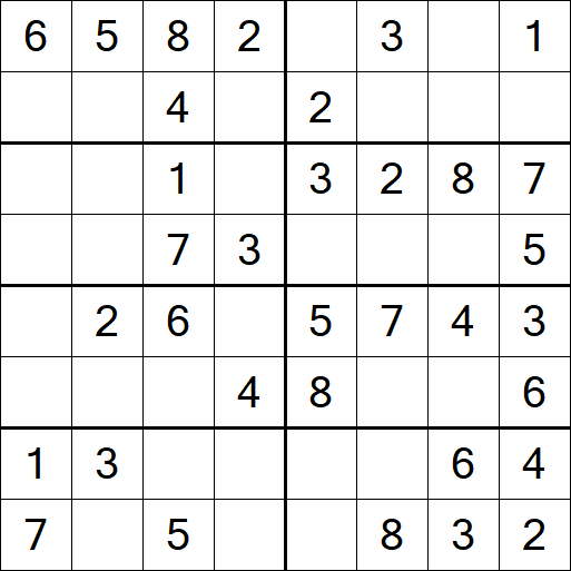 Sudoku 8x8 - Einfach