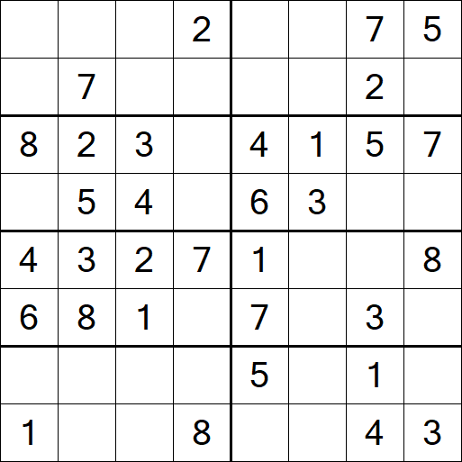 Sudoku 8x8 - Einfach