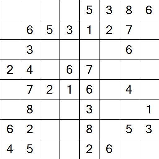 Sudoku 8x8 - Einfach