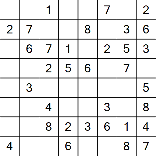 Sudoku 8x8 - Einfach