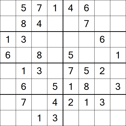 Sudoku 8x8 - Einfach