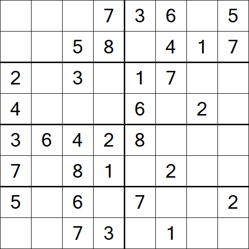 Sudoku 8x8 - Einfach